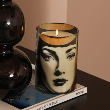 MARIA - GLASS FACE PAINTED CANDLE JAR