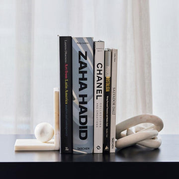 ADOLF - MARBLE IVORY DUO BOOKENDS