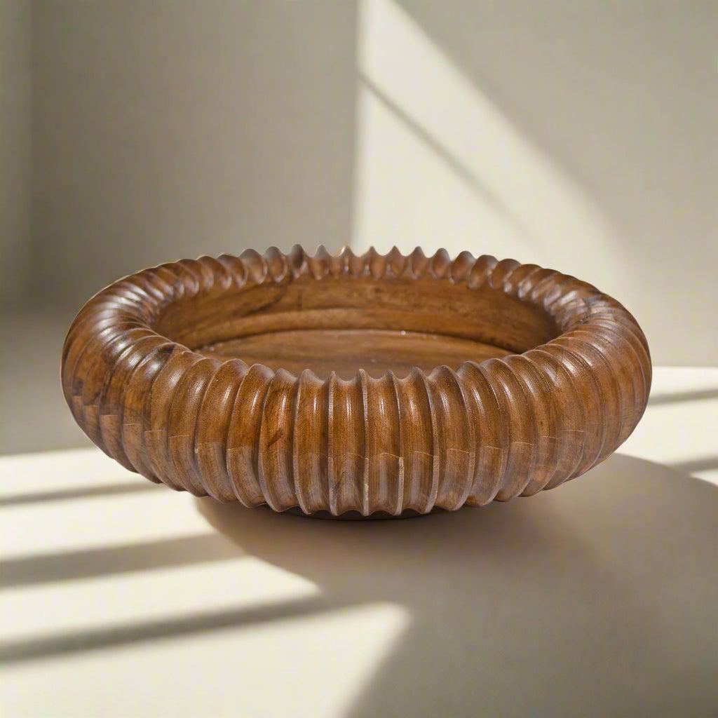FLUTED BOIS- WOODEN BOWL