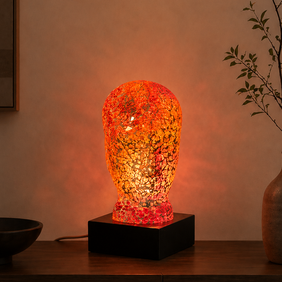 Luminera Red - Handmade Mosaic Lamp