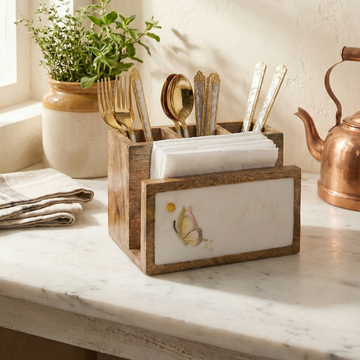 ArteCut - Marble inlay Cutlery / Stationery Holder