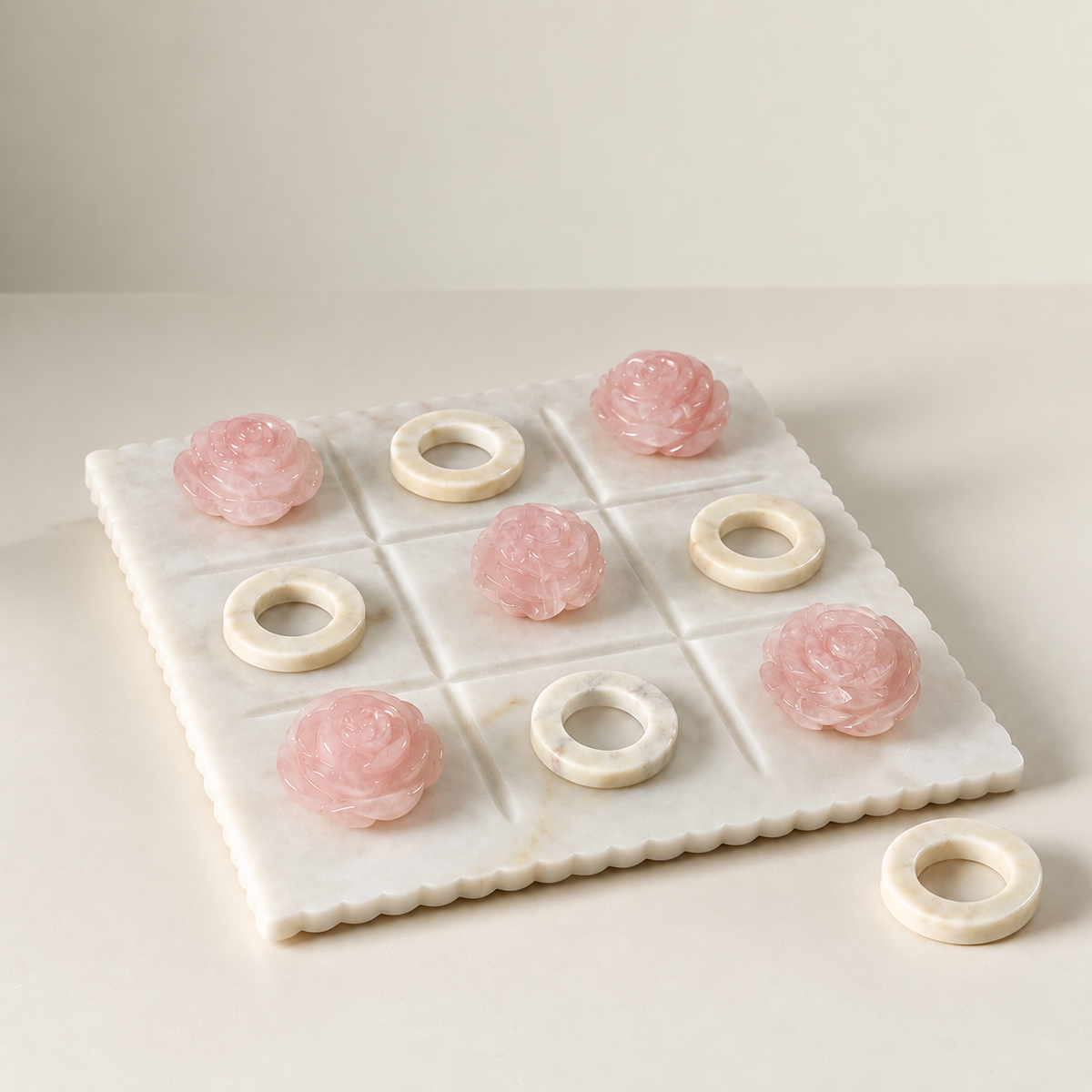 Pinetti - Rose Quartz Tic Tac Toe