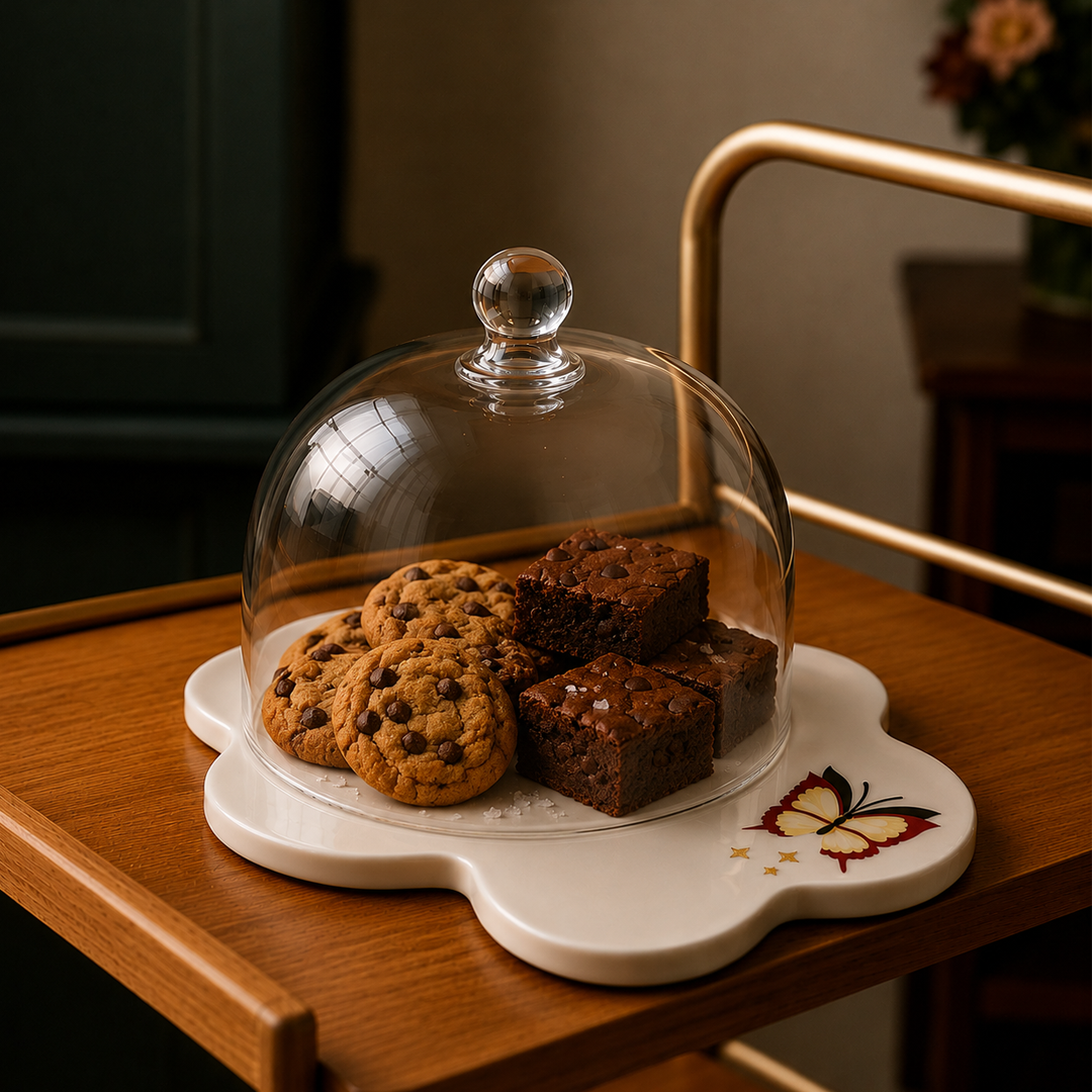 Annapolis Marble Inlay Cake platter