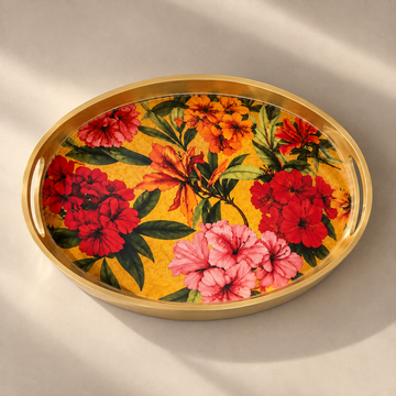 MILAN GOLDEN HANDPAINTED TRAY