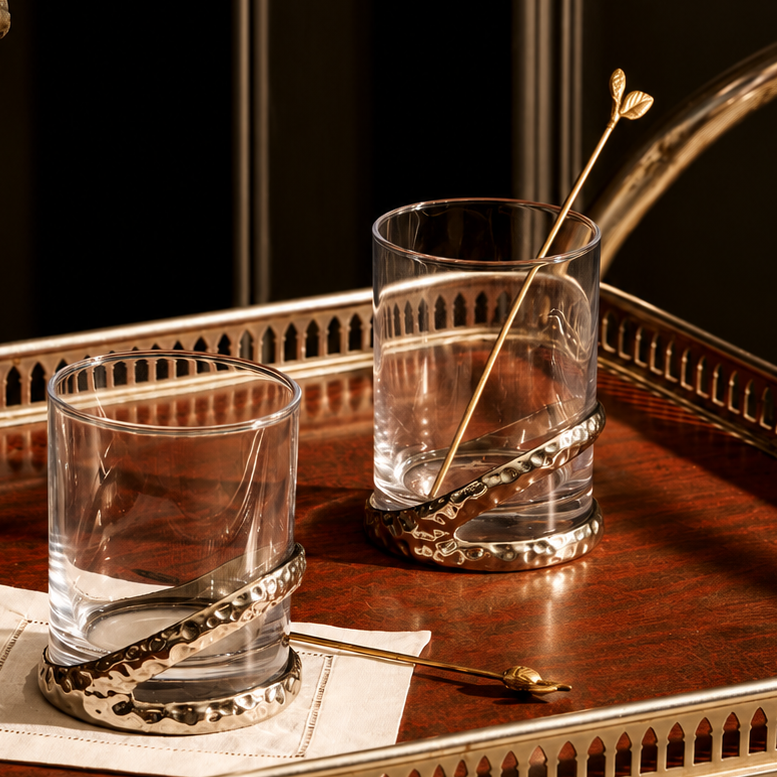 Raphael -Silver Whiskey Glass