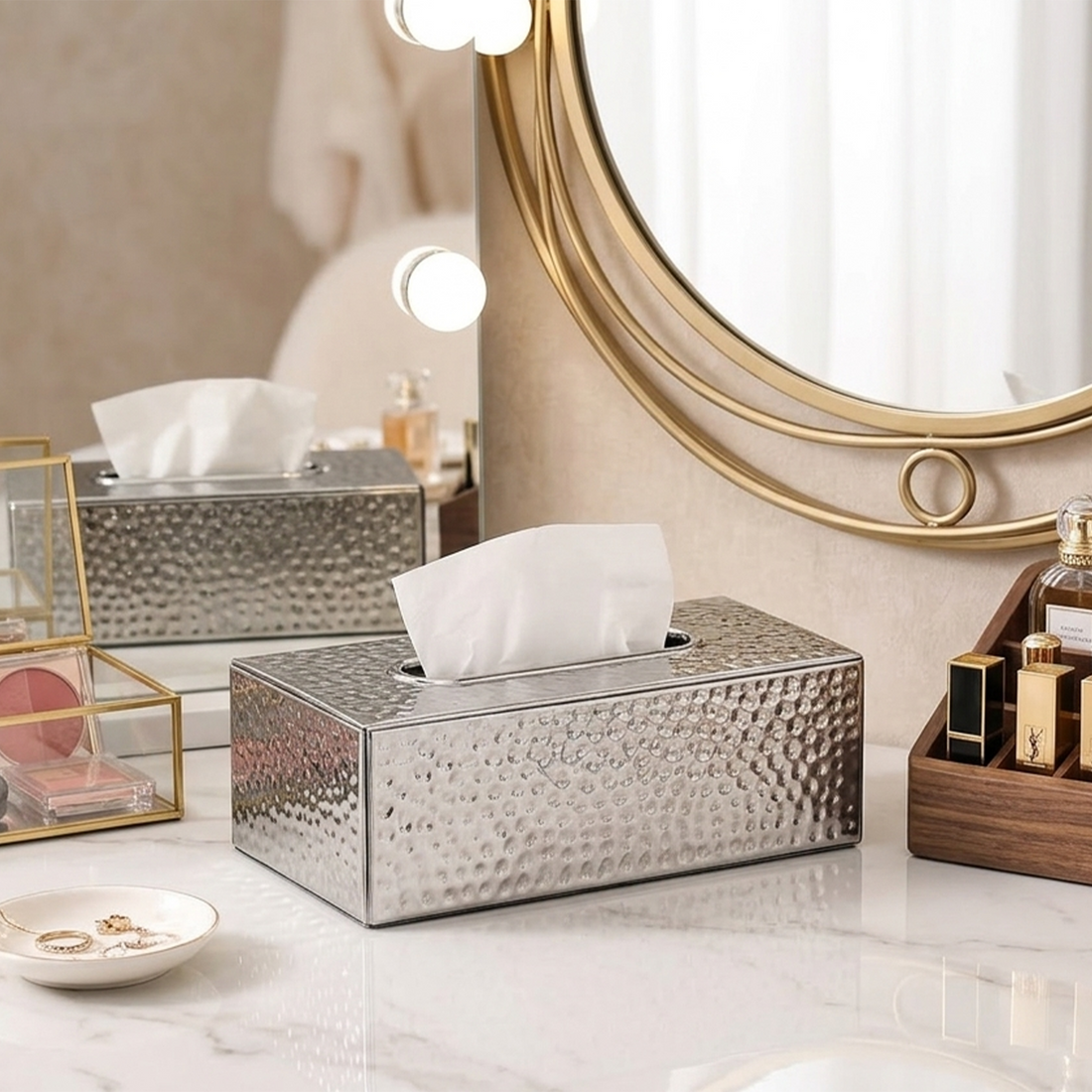 Elara - Metal Tissue Box