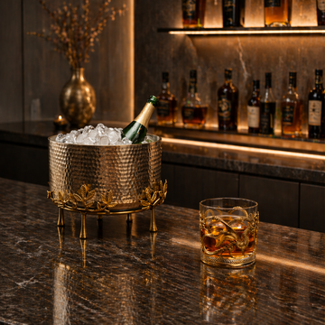 Viserion Whiskey Glass & Feral luxe - Ice Bucket With Ice Scooper