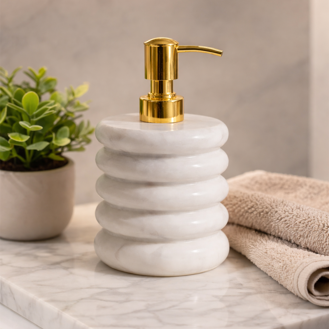 Handmade Luxe – White Marble Dispenser