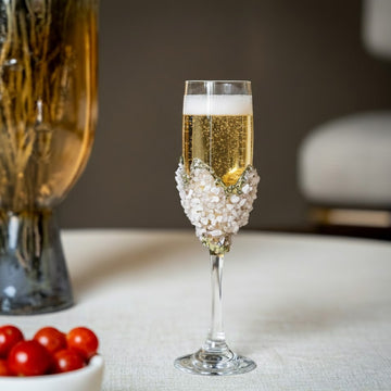 Limited edition - Claire - Rose Quartz Champagne Glass
