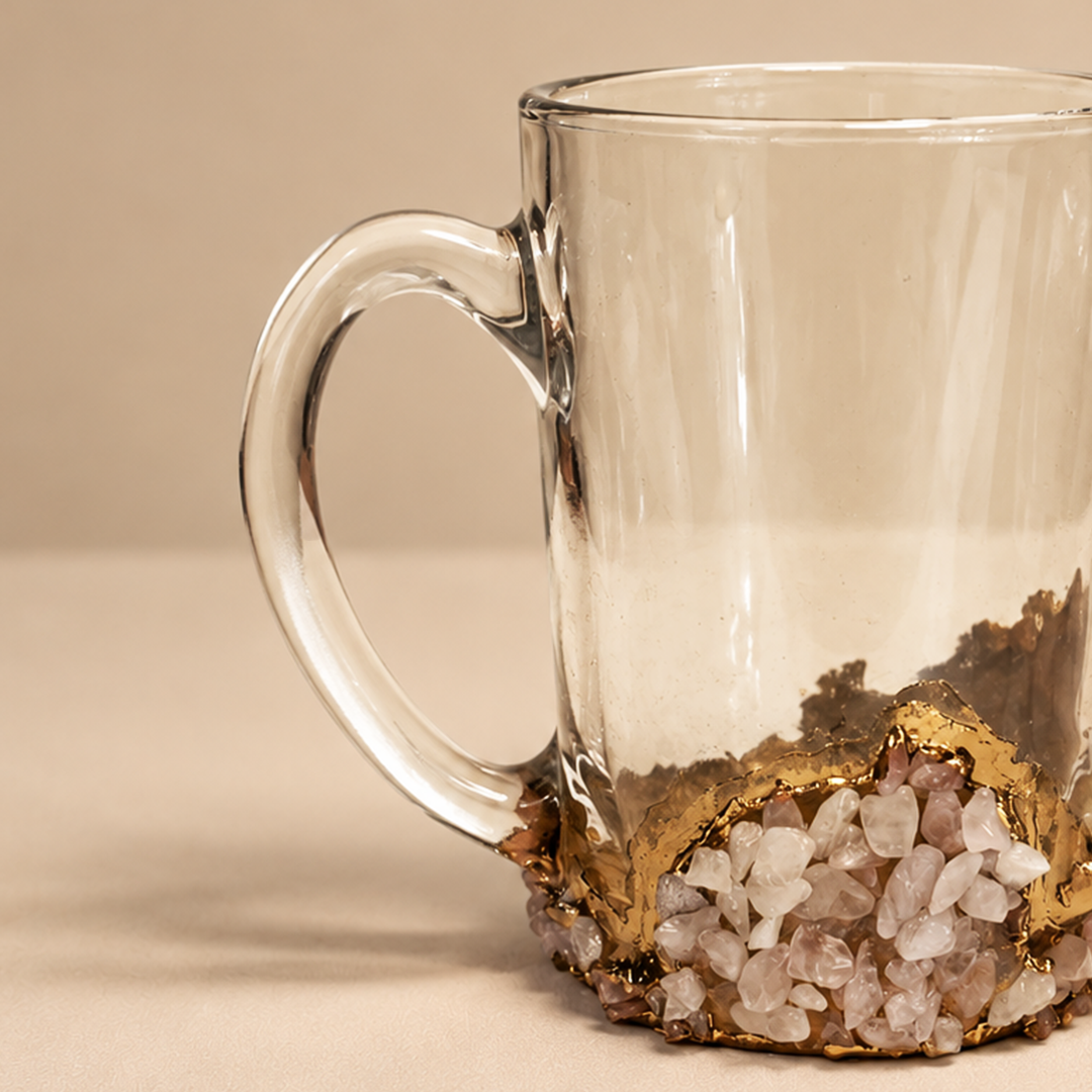 Rose Quartz Chalice - Glass Mug