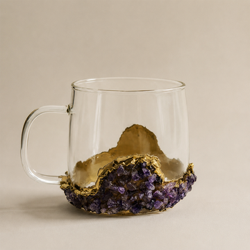 Amethyst Aura- Glass Mug