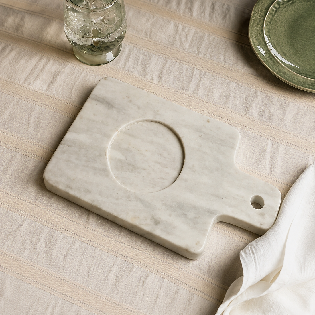 CAMI - IVORY MARBLE PLATTER TRAY