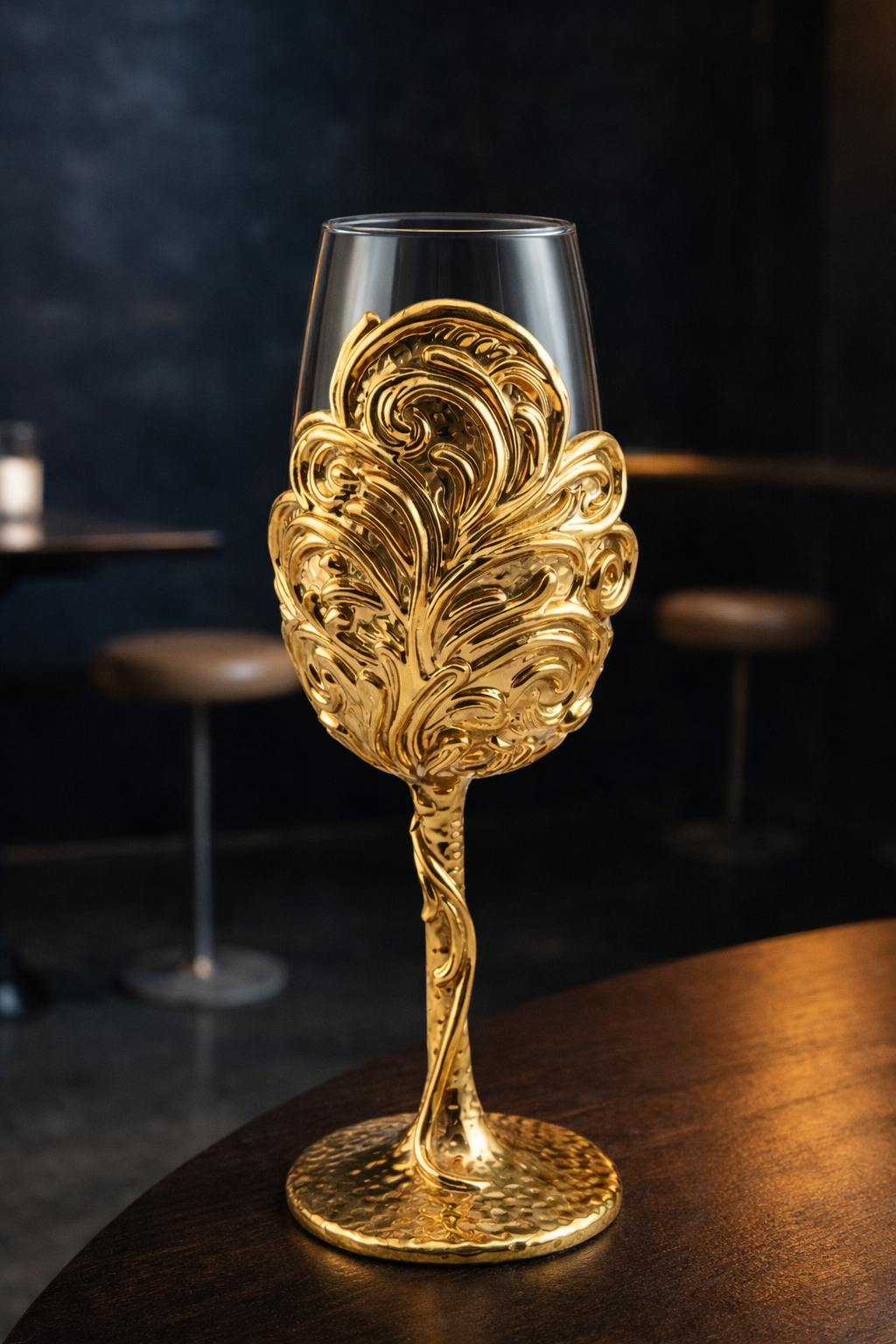 Gold Leaf - wine Glass