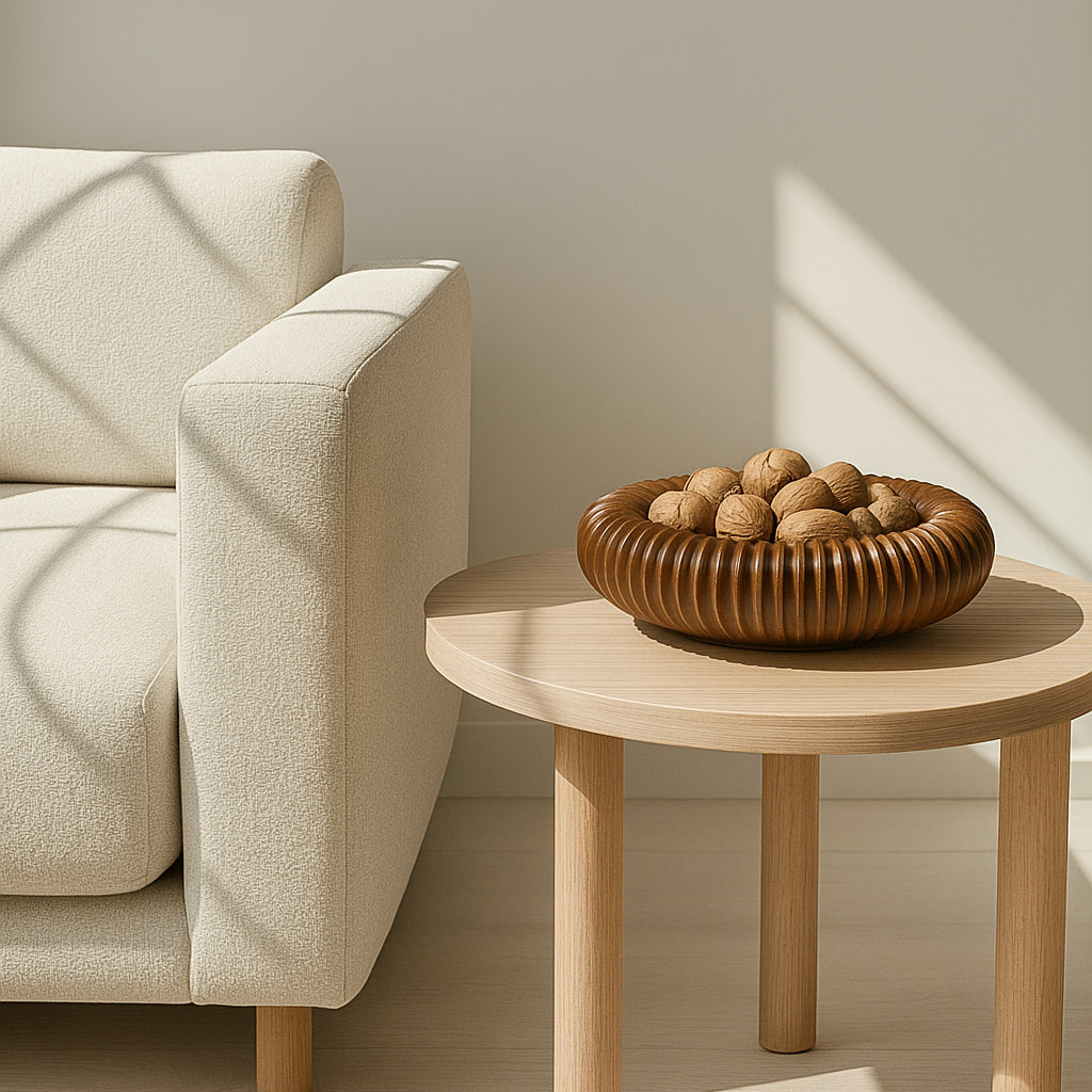 FLUTED BOIS- WOODEN BOWL