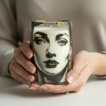 Aura Face - GLASS FACE PAINTED CANDLE JAR