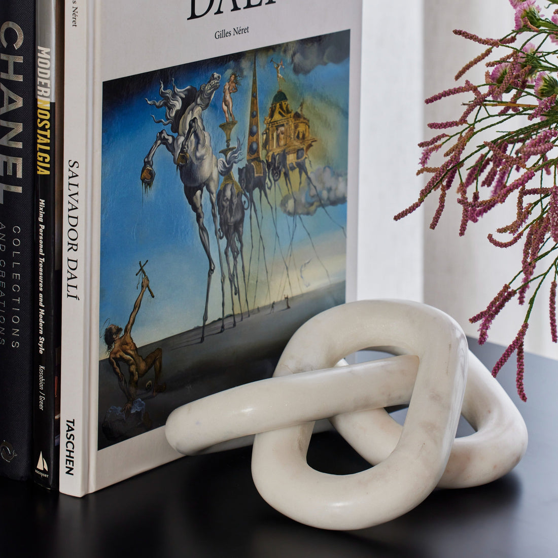 ADOLF - MARBLE IVORY DUO BOOKENDS