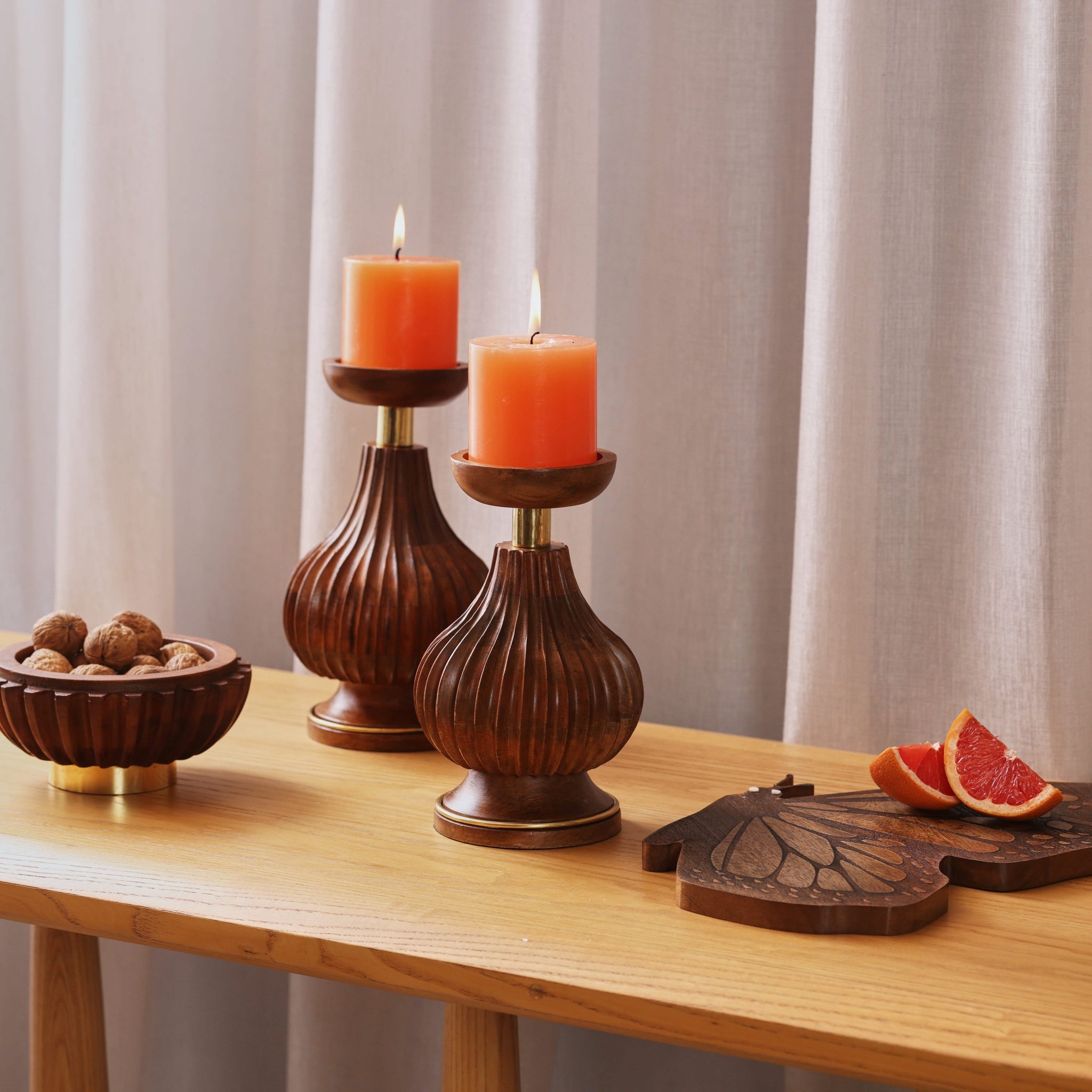 ROSTRI - WOODEN CANDLE HOLDER