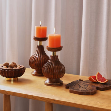 ROSTRI - WOODEN CANDLE HOLDER