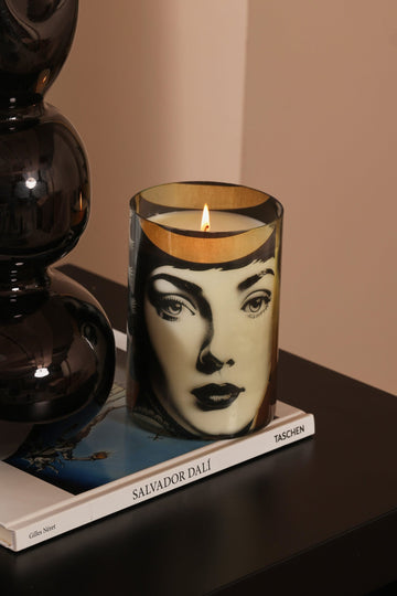 MARIA - GLASS FACE PAINTED CANDLE JAR