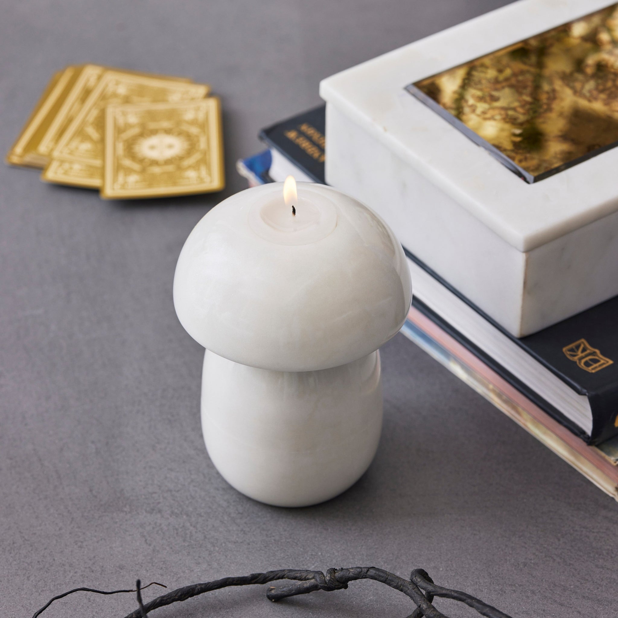 SHROOM - IVORY MARBLE CANDLE VOTIVE