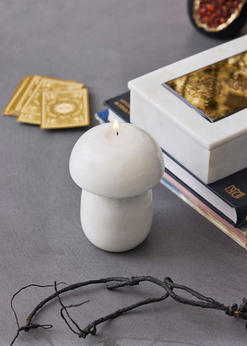 SHROOM - IVORY MARBLE CANDLE VOTIVE