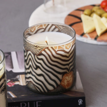 FELINE - GLASS ANIMAL PRINTED JAR CANDLE