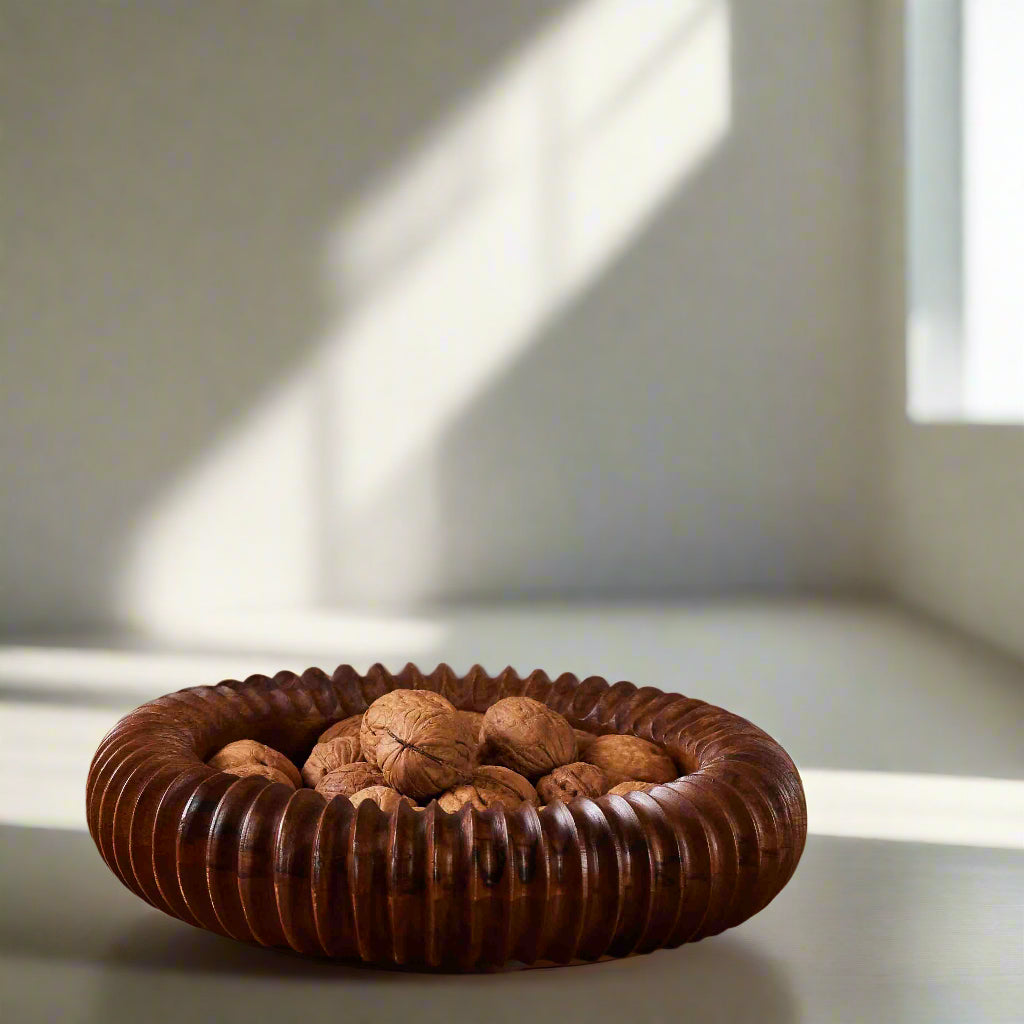 FLUTED BOIS- WOODEN BOWL
