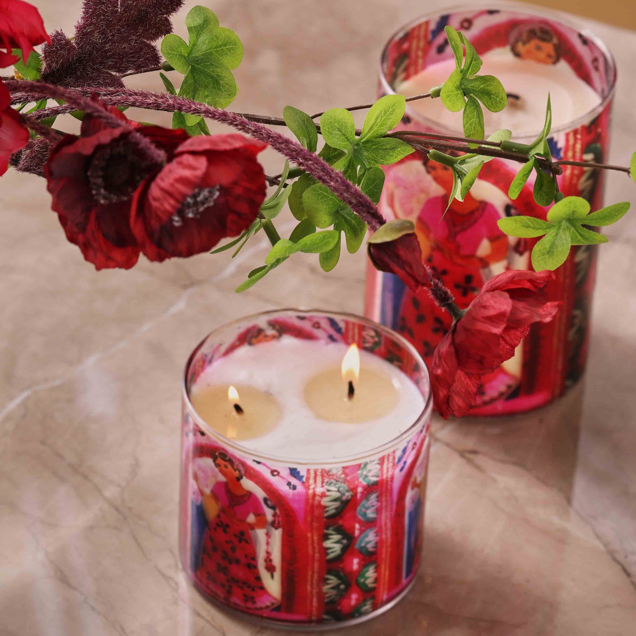 Frida Kahlo - Handmade Glass Candle