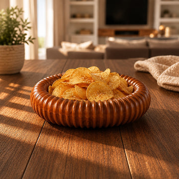 FLUTED BOIS- WOODEN BOWL