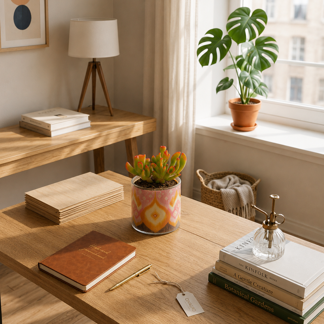 Rosavi - Glass pot Mini Desk Planter