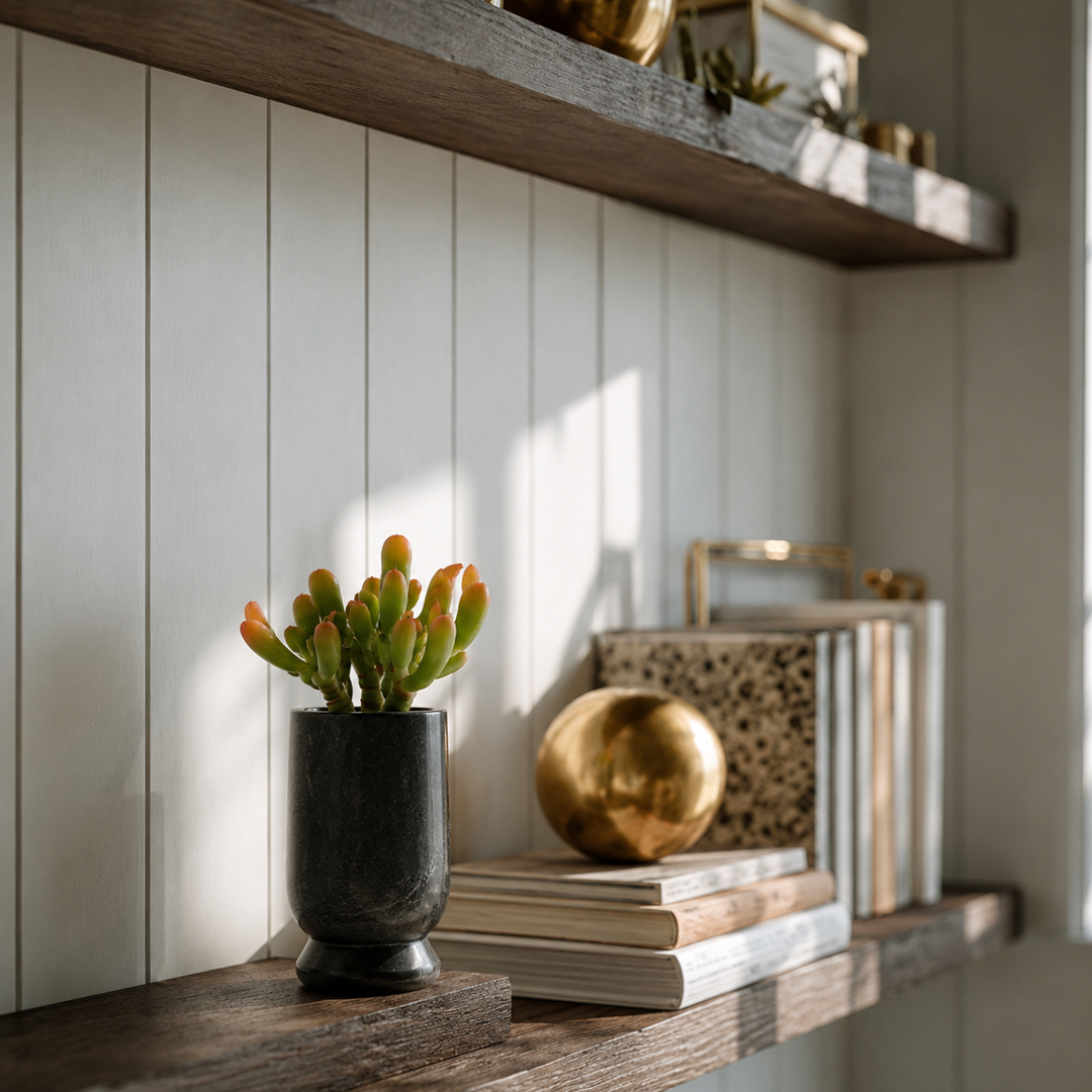Baislana Black Stone Pot - Mini Desk Planter