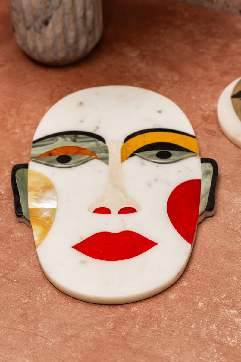 3D Eyes Stone Face Platter"