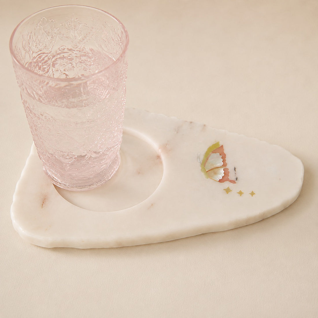Christyale - Multipurpose Marble Inlay coaster platter