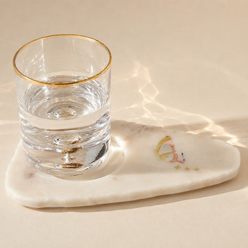 Christyale - Multipurpose Marble Inlay coaster platter