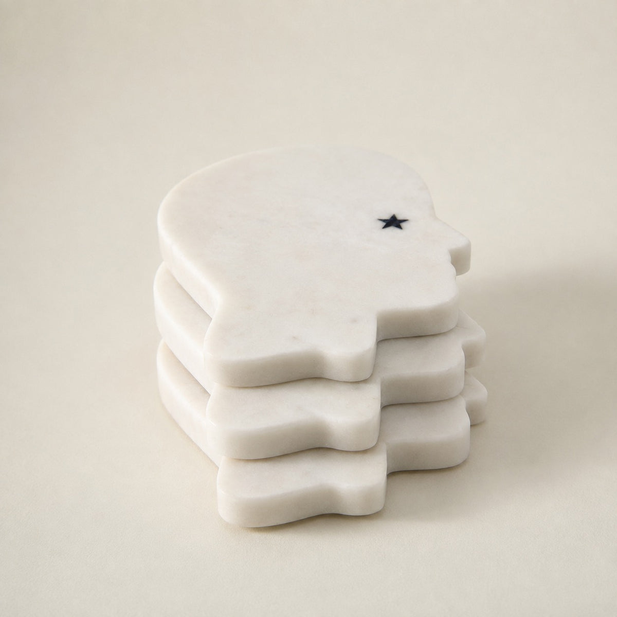 STARRY NIGHT - MARBLE IVORY COASTER