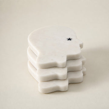 STARRY NIGHT - MARBLE IVORY COASTER