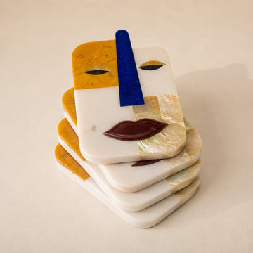 NODO ITALIA - MARBLE MULTI FACE POP ART TRIVET COASTER