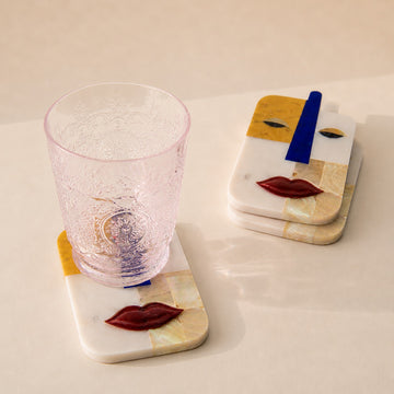 NODO ITALIA - MARBLE MULTI FACE POP ART TRIVET COASTER