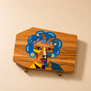 Neo - Hand-Painted (Food Safe) Wooden Platter