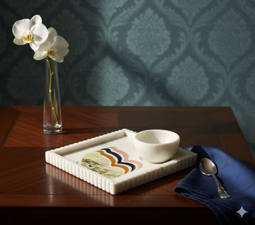 Limited edition - Lepora - Marble Inlay Platter with Bowl
