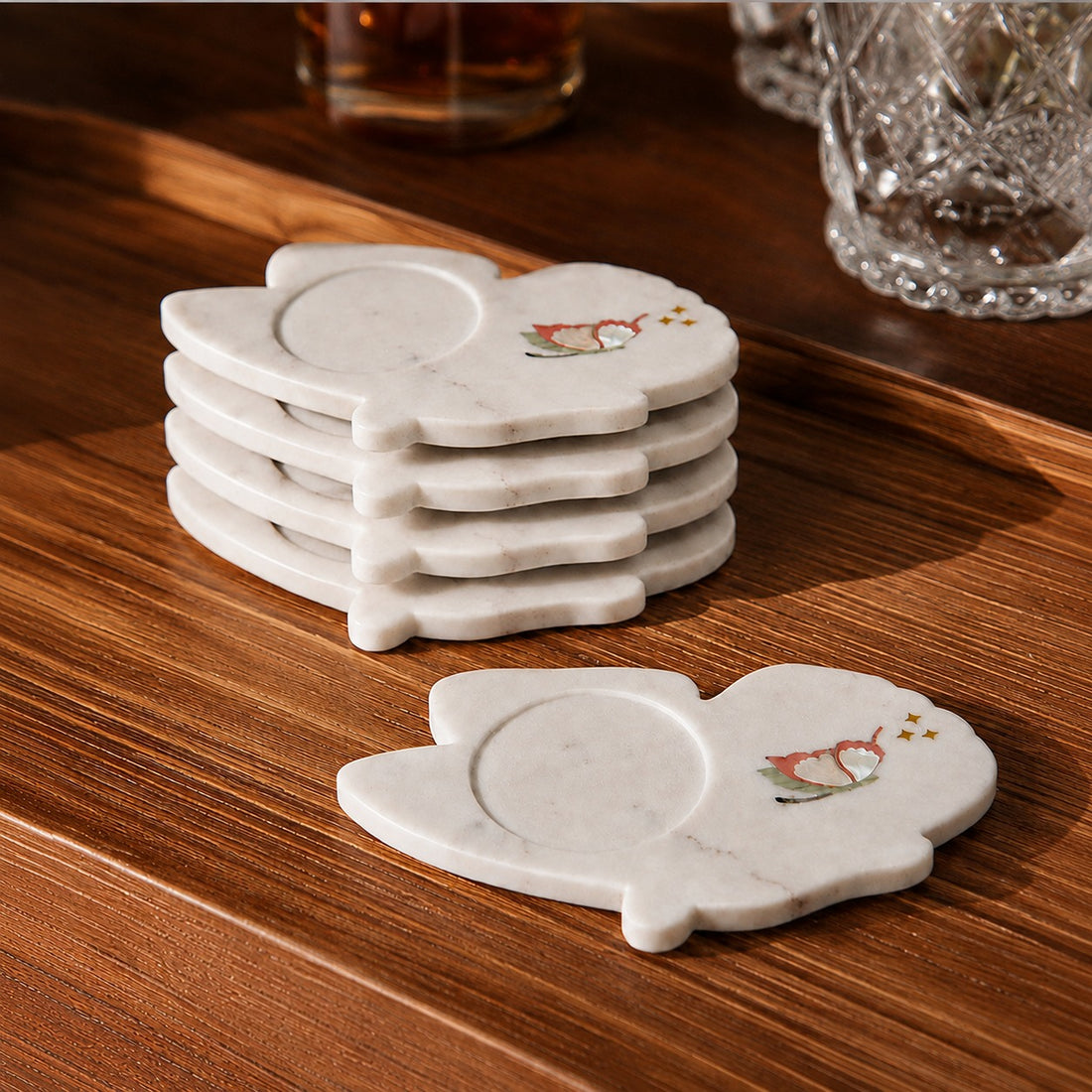 Morbelle - Marble Inlay Coaster Platter