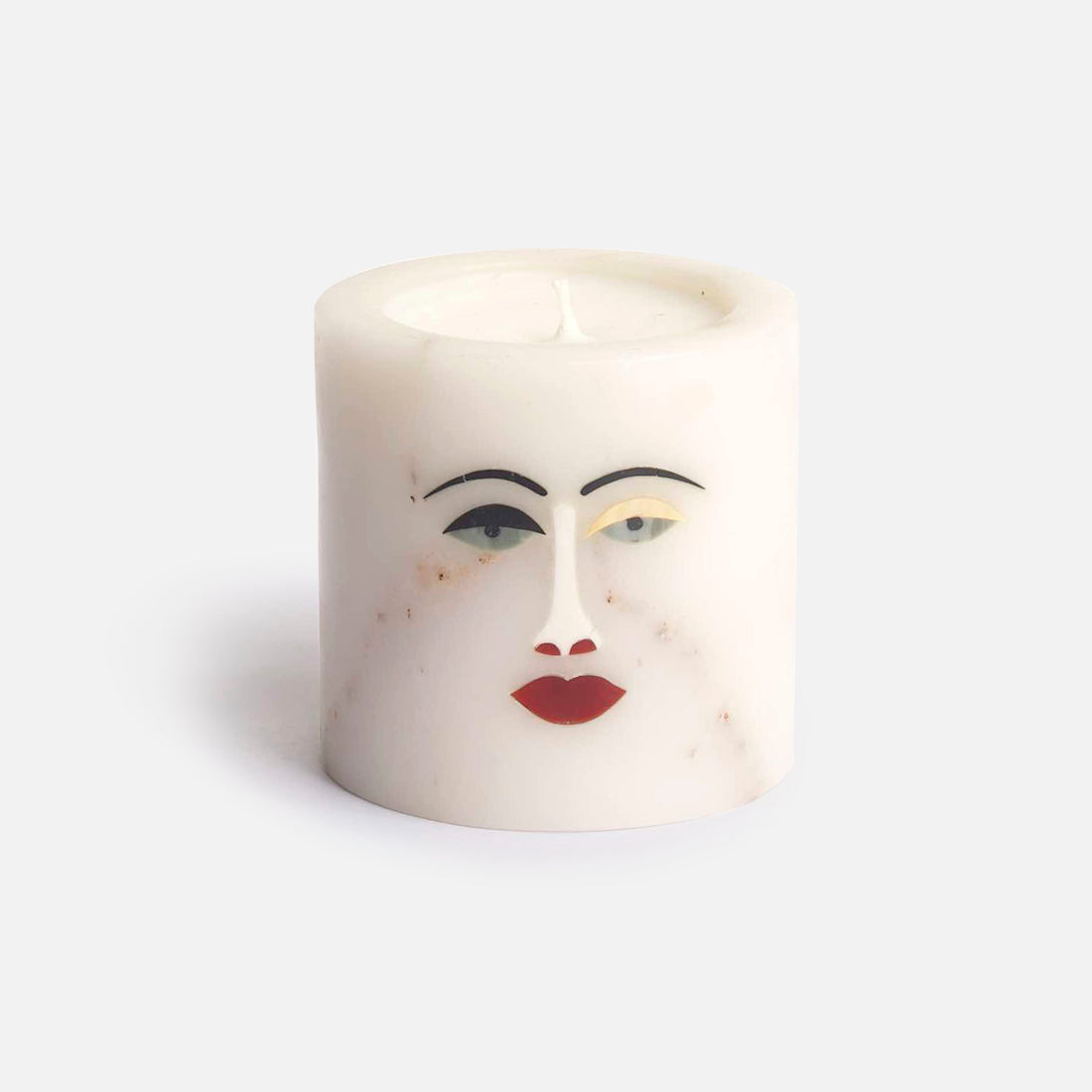 STONE FACE CANDLE JAR