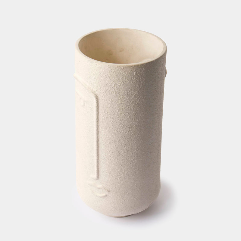 Enigmatic Faces Ceramic Vase