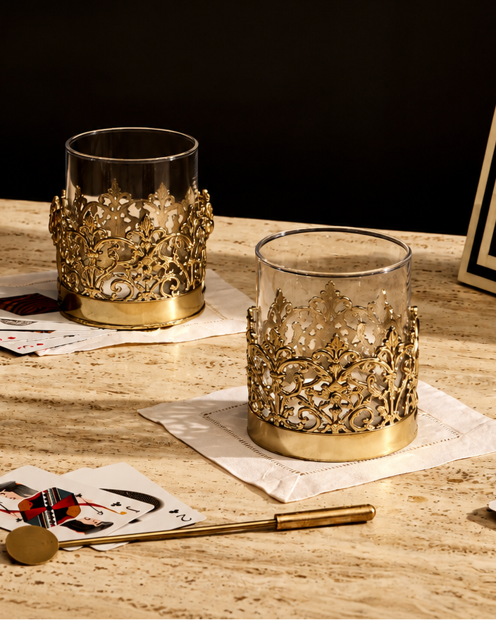 ALAYA – HANDMADE WHISKEY GLASS (GOLD)