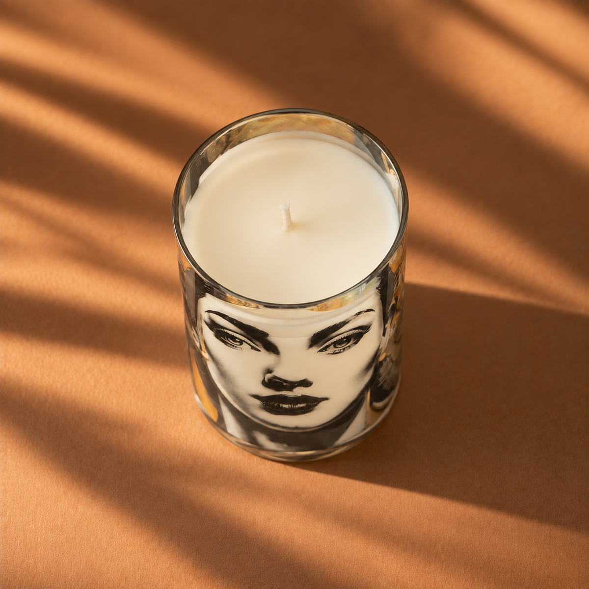 Aura Face - GLASS FACE PAINTED CANDLE JAR