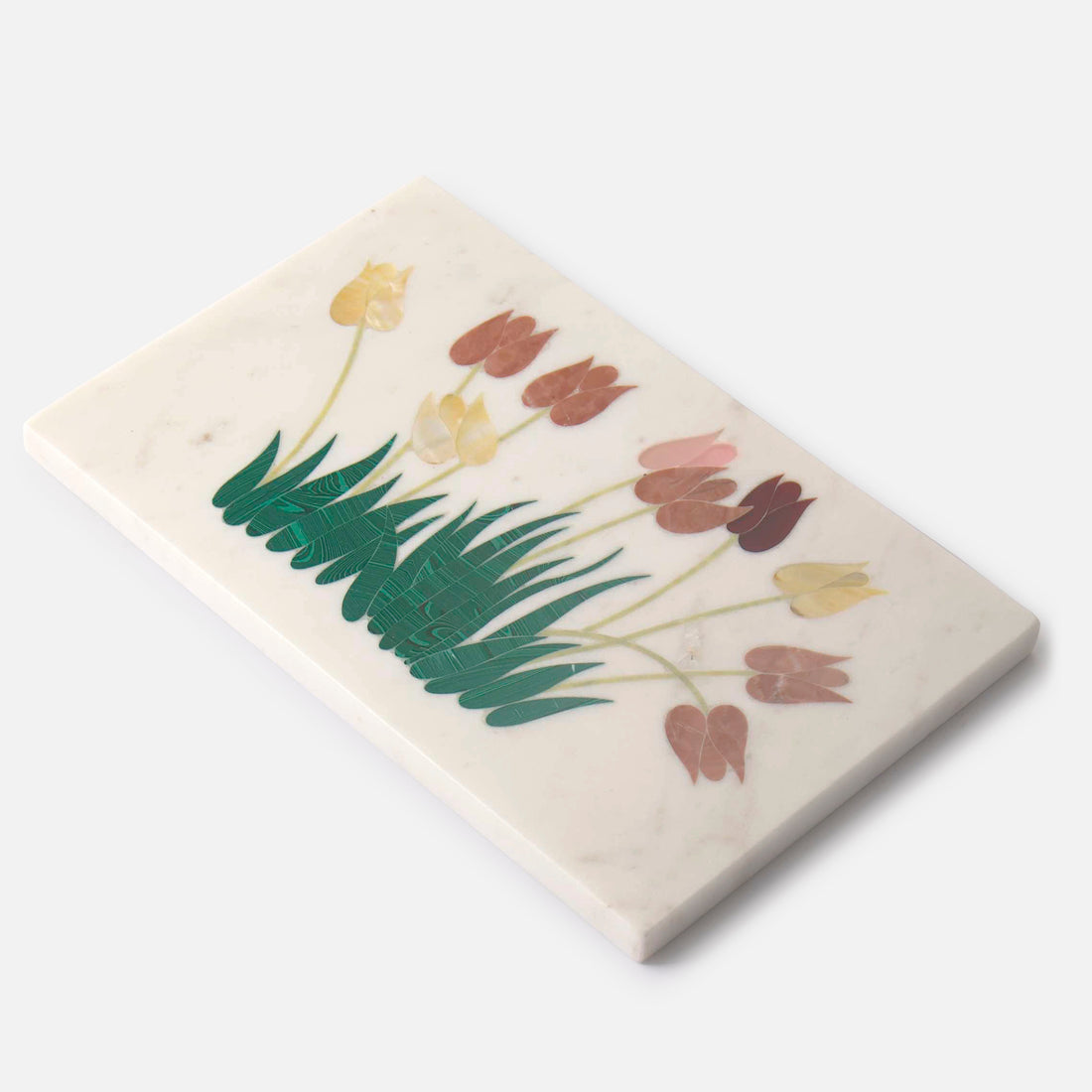 TULIP - MARBLE IVORY MULTICOLOR PLATTER