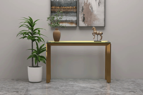 ADEN BRASS FINISH CONSOLE