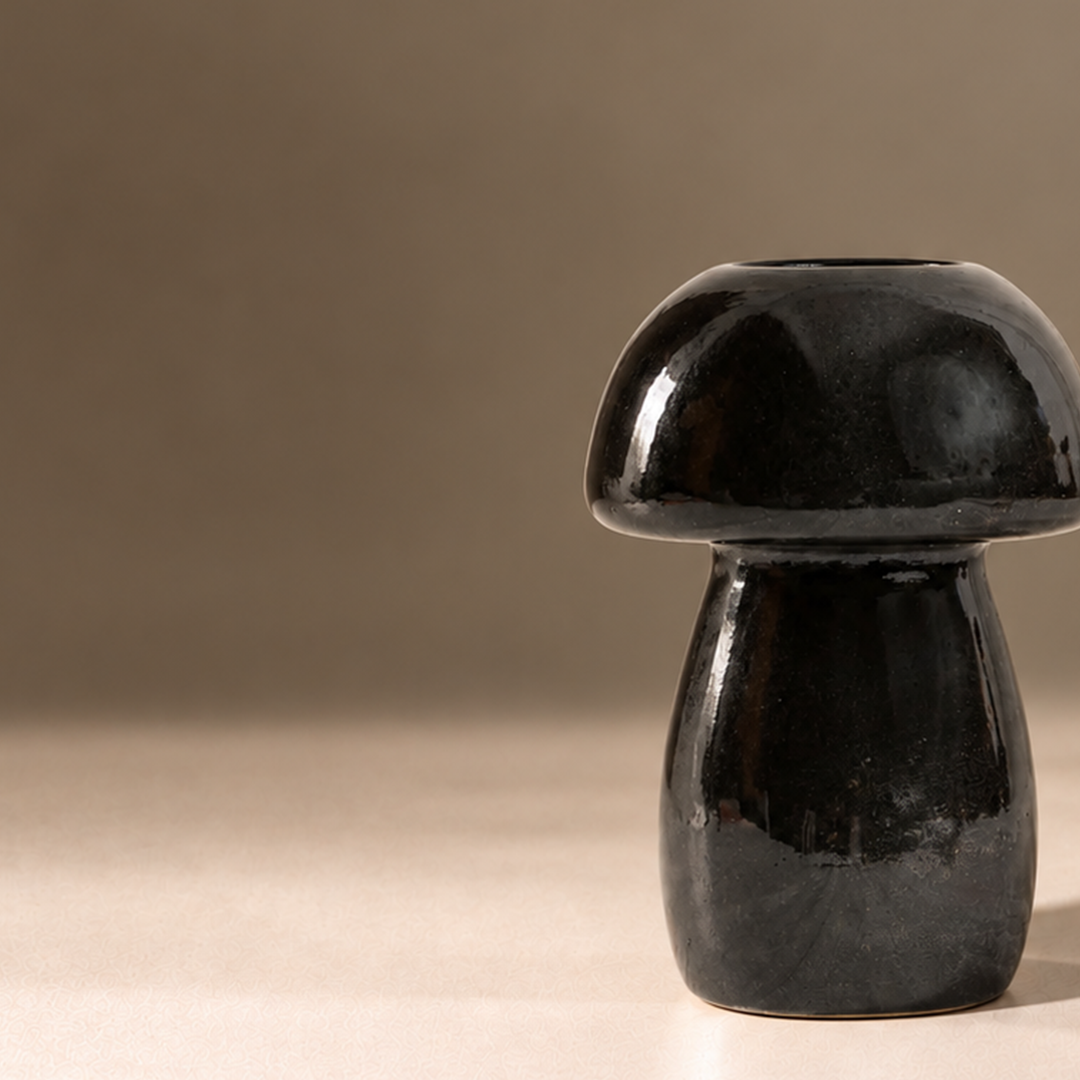 SHROOM - BLACK MARBLE CANDLE VOTIVE