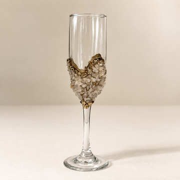 Limited edition - Claire - Rose Quartz Champagne Glass