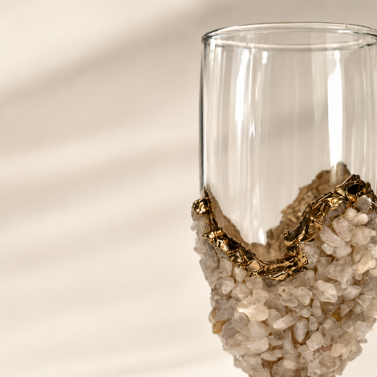 Limited edition - Claire - Rose Quartz Champagne Glass